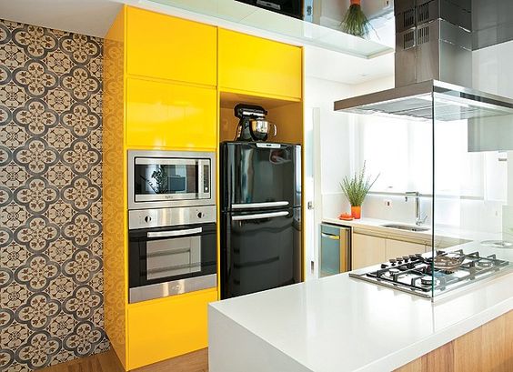 yellow kitchen