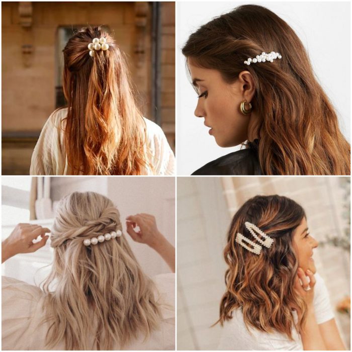 pearls Trend in hair accessories summer 2022