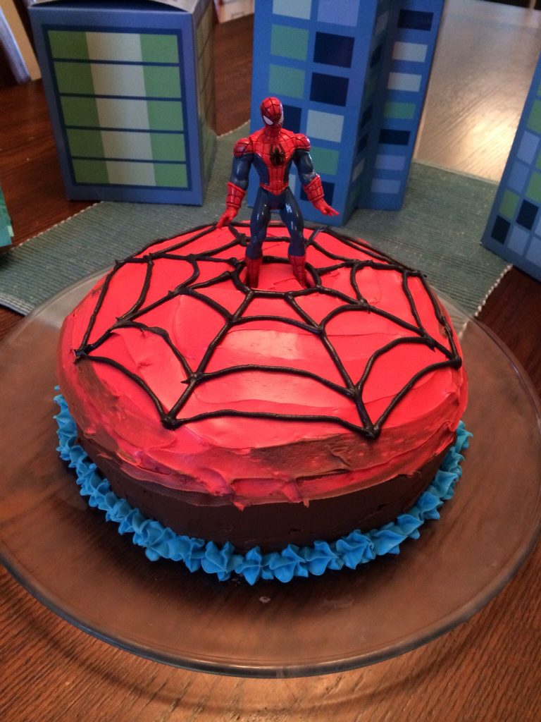 Simple Spiderman Cake