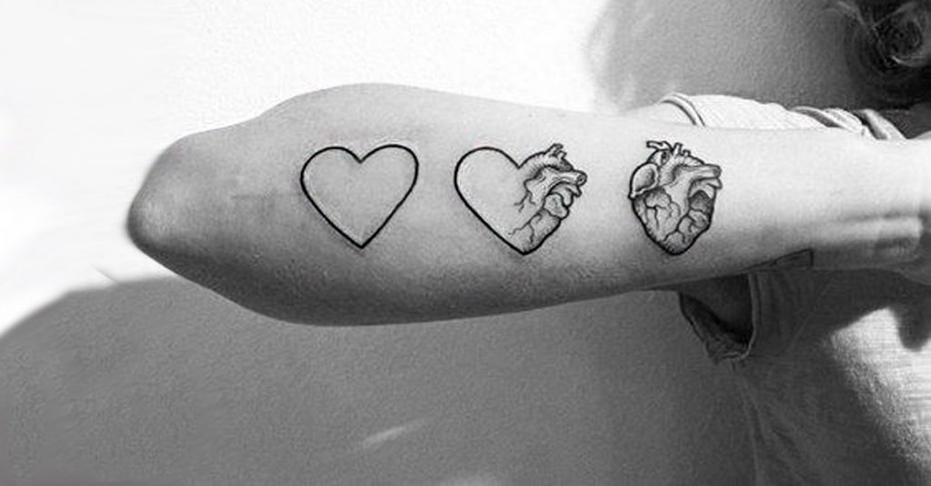 heart tattoos cover