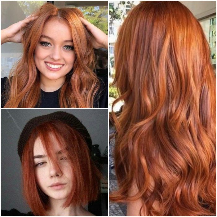 Copper hair color trend winter 2022