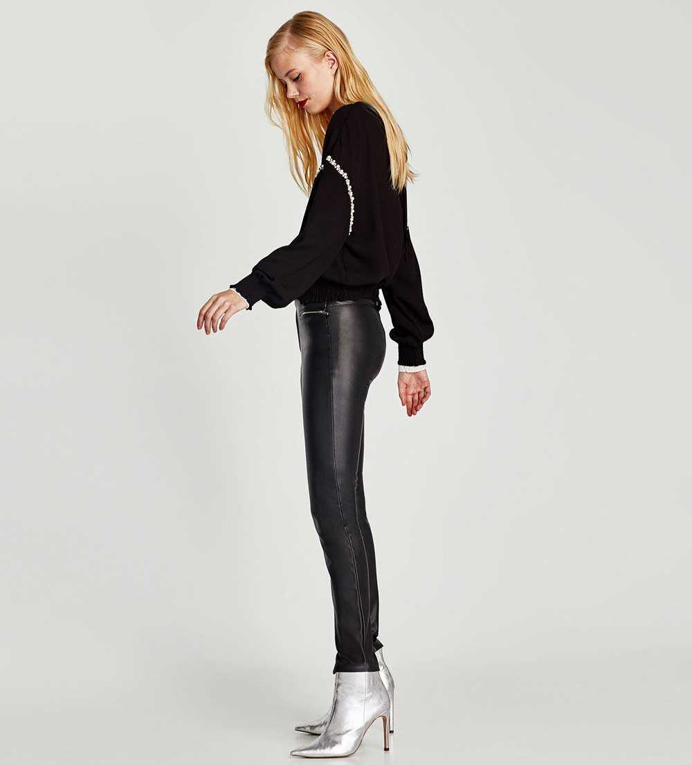 Leather leggings set