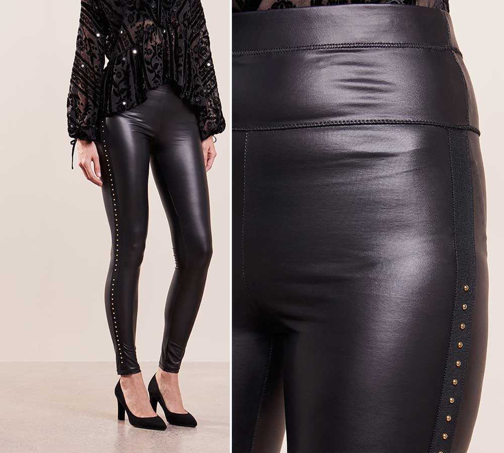 Leather leggings set