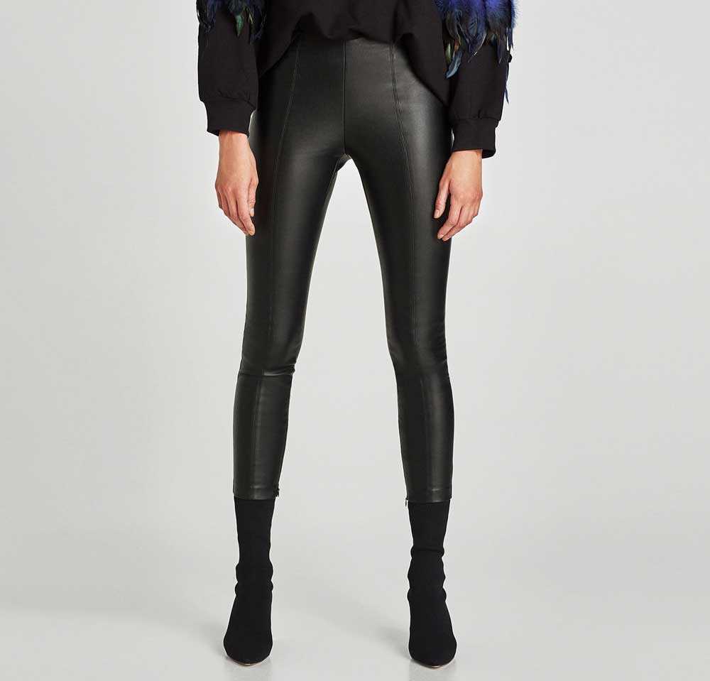 Zara leather leggings