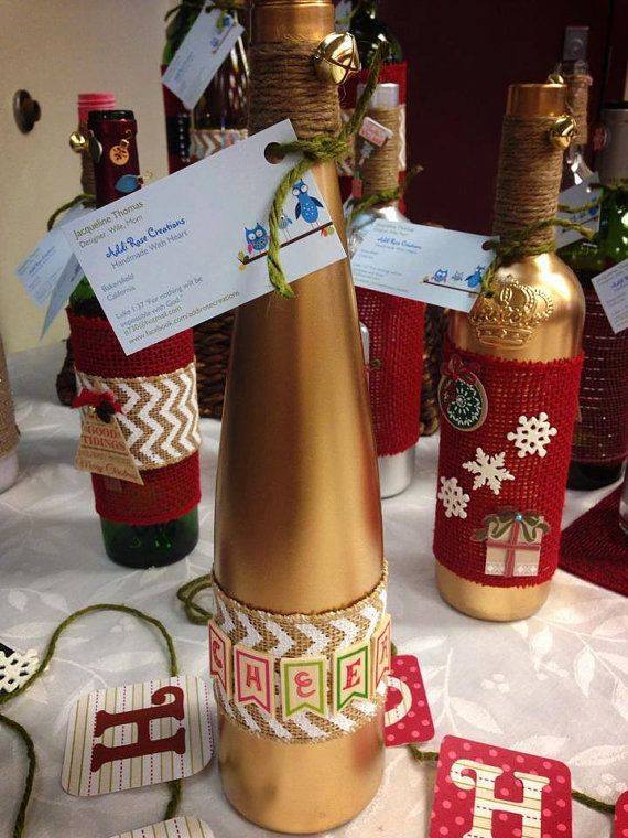 Christmas Crafts - Decorated Bottles