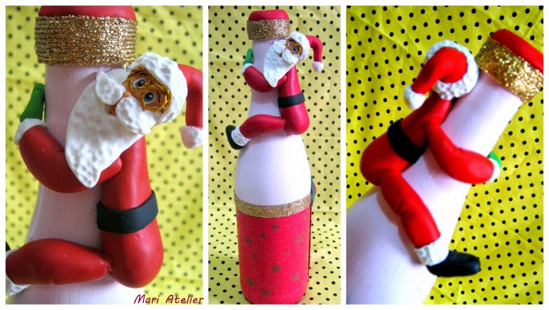 Christmas Crafts - Decorated Bottles