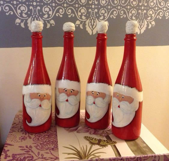 Christmas Crafts - Decorated Bottles