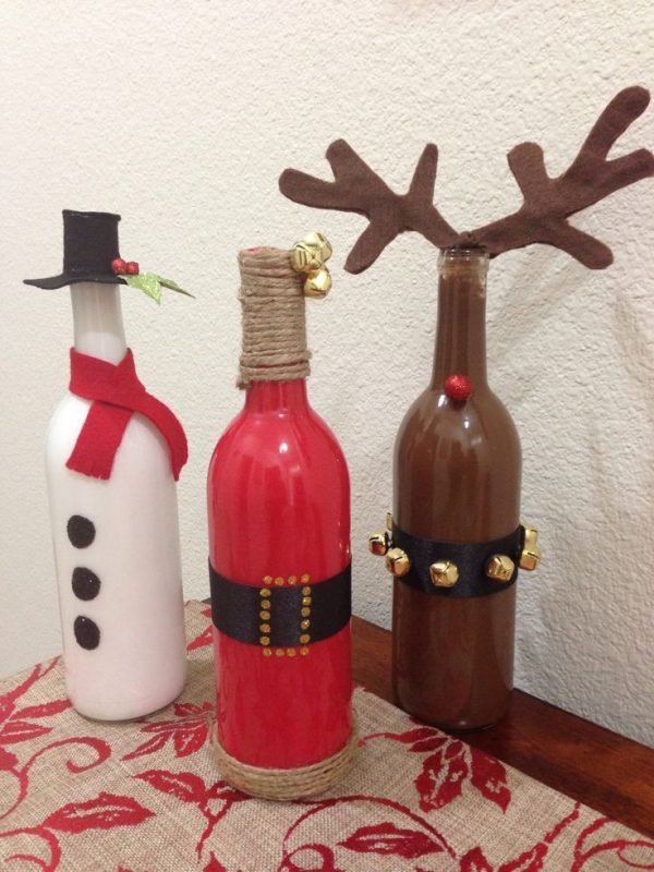 Christmas Crafts - Decorated Bottles