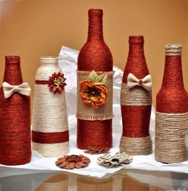 Christmas Crafts - Decorated Bottles