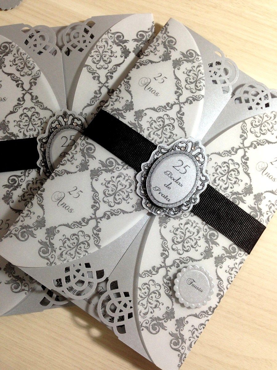 Silver Wedding Invitations