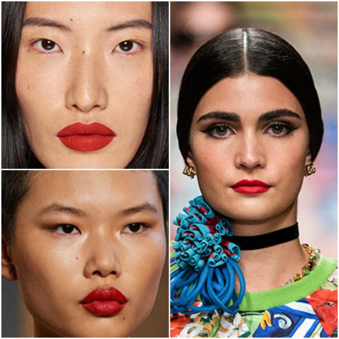 Red lips trend in makeup 2022