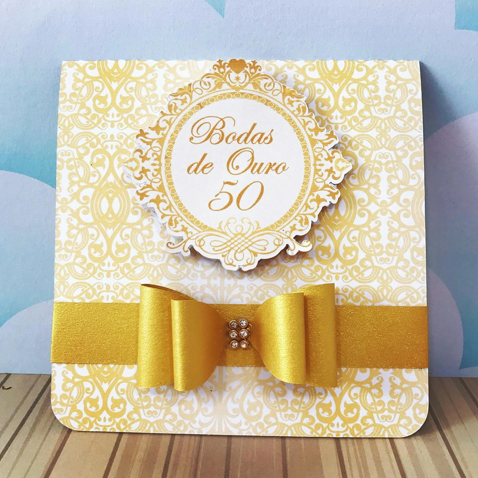 Golden Wedding Invitations and Favors