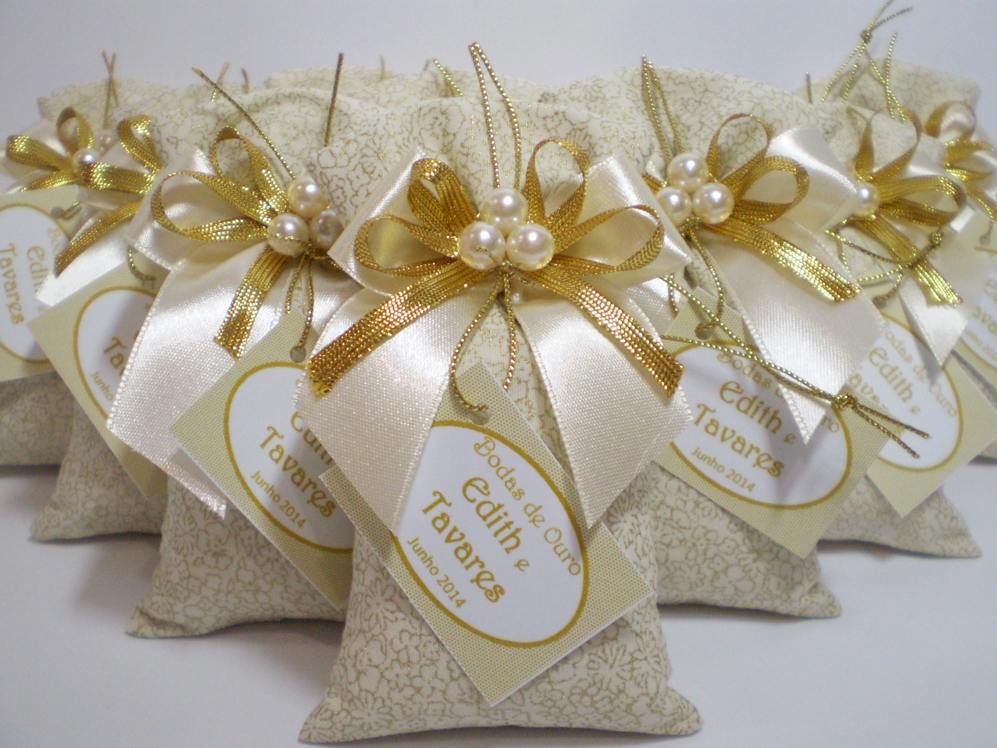 Golden Wedding Invitations and Favors