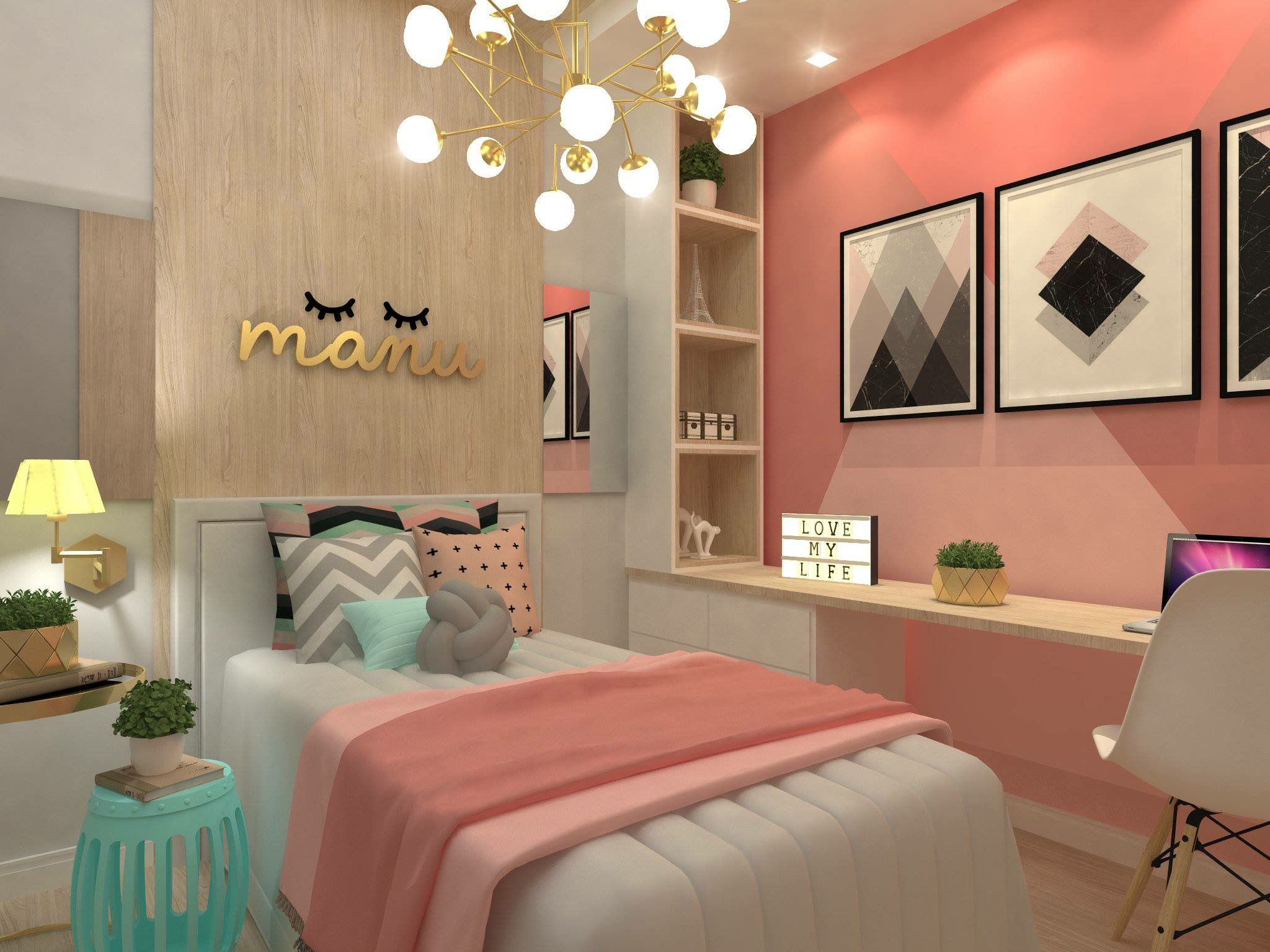 Simple Young Female Room Decor