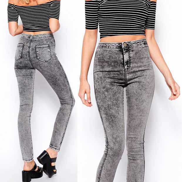 Buttoned jeggings