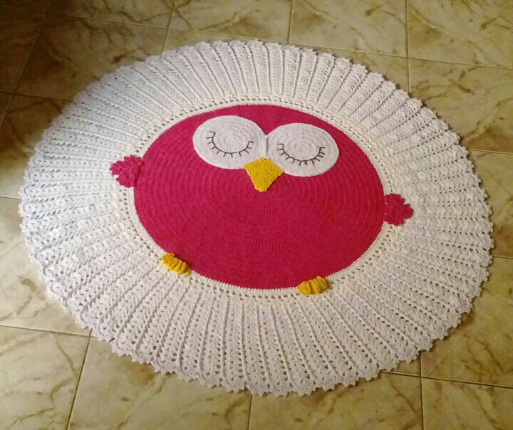 round crochet owl