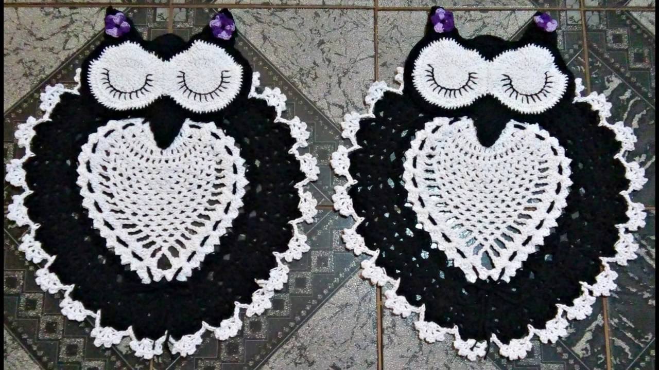 white crochet owl