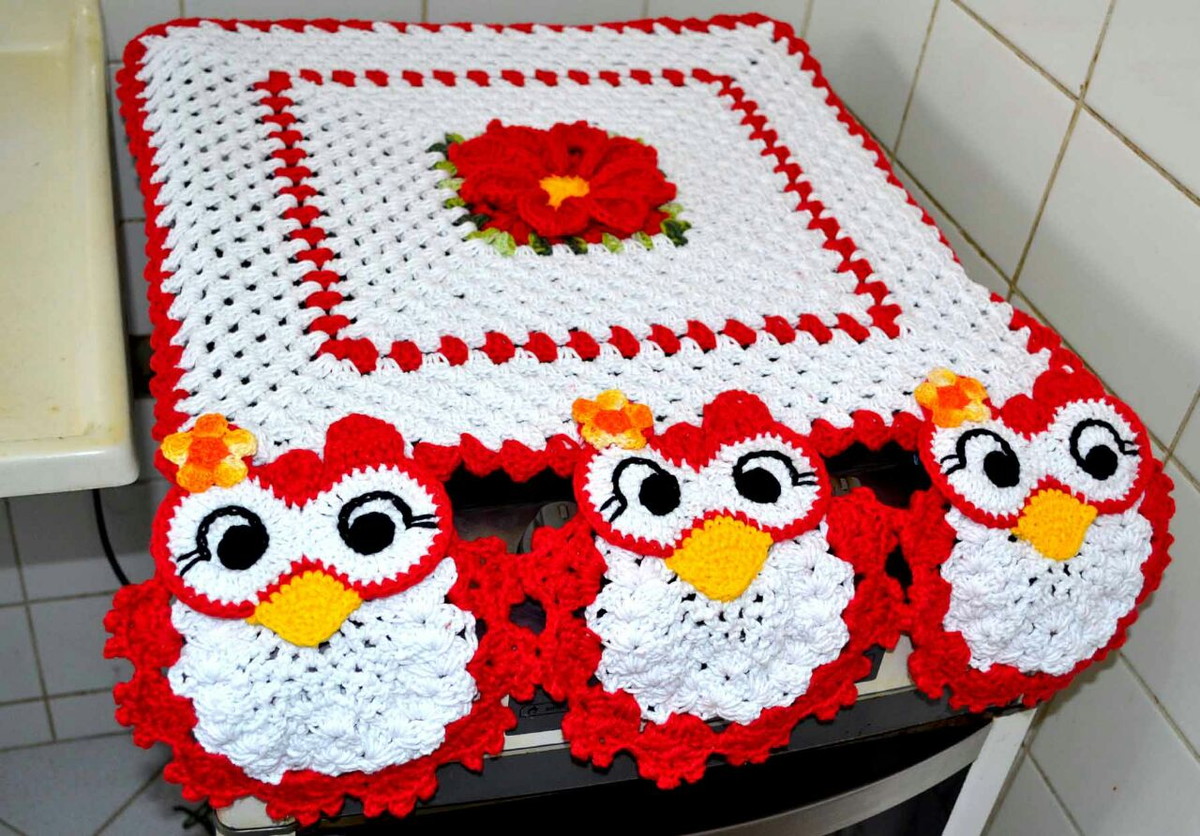 Crochet Owl for Stove