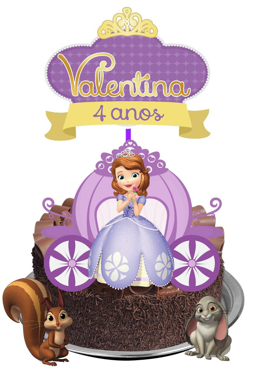 Cake Top To Print Princesses