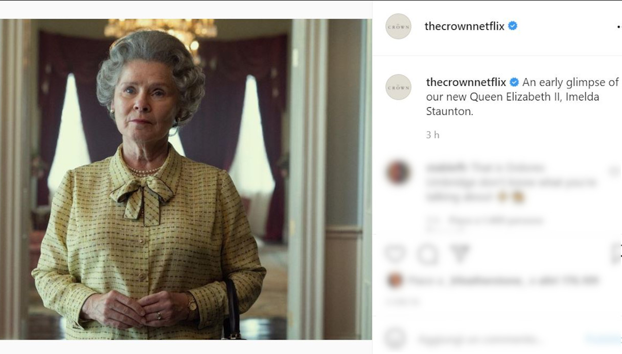 Imelda Staunton in The Crown on Instagram