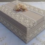 Crafts in mdf decorated box with pearls
