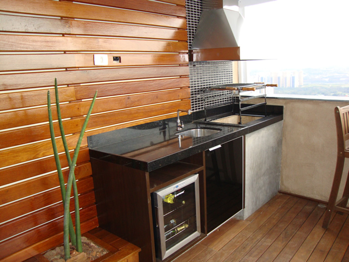 Balcony with gas barbecue