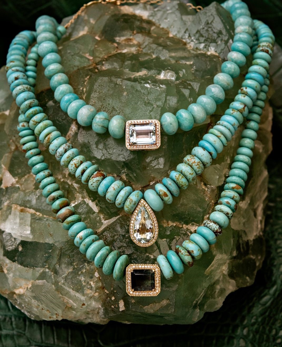 semiprecious stone necklaces
