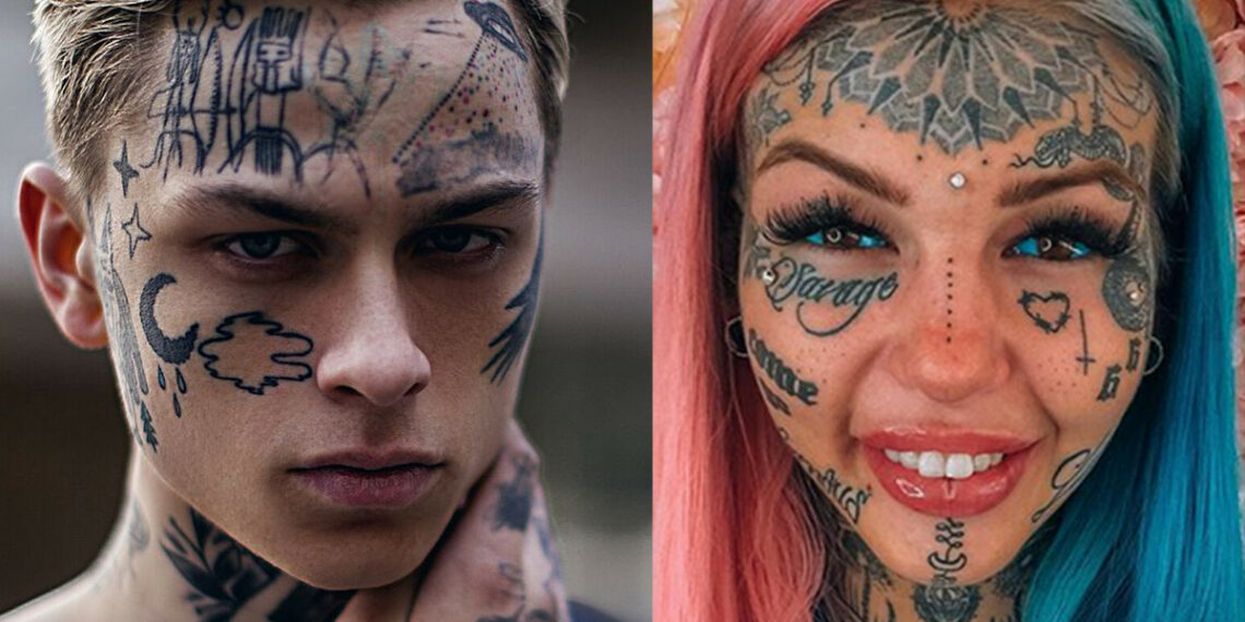 Татуировки на лице минусы