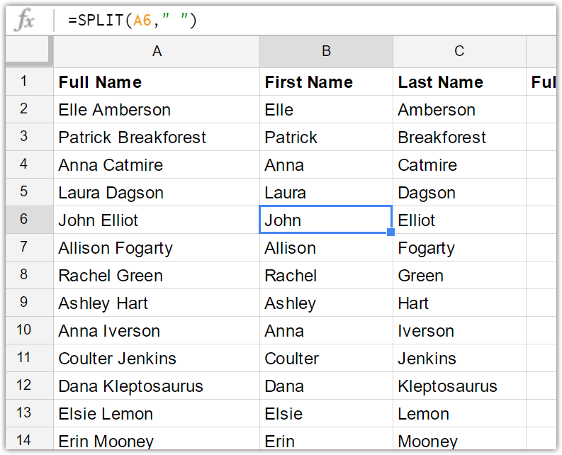 What Is First Name Example 