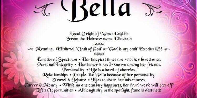 what-middle-name-goes-with-bella